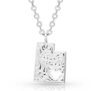 NIB Montana Silversmiths I Heart Utah Necklace